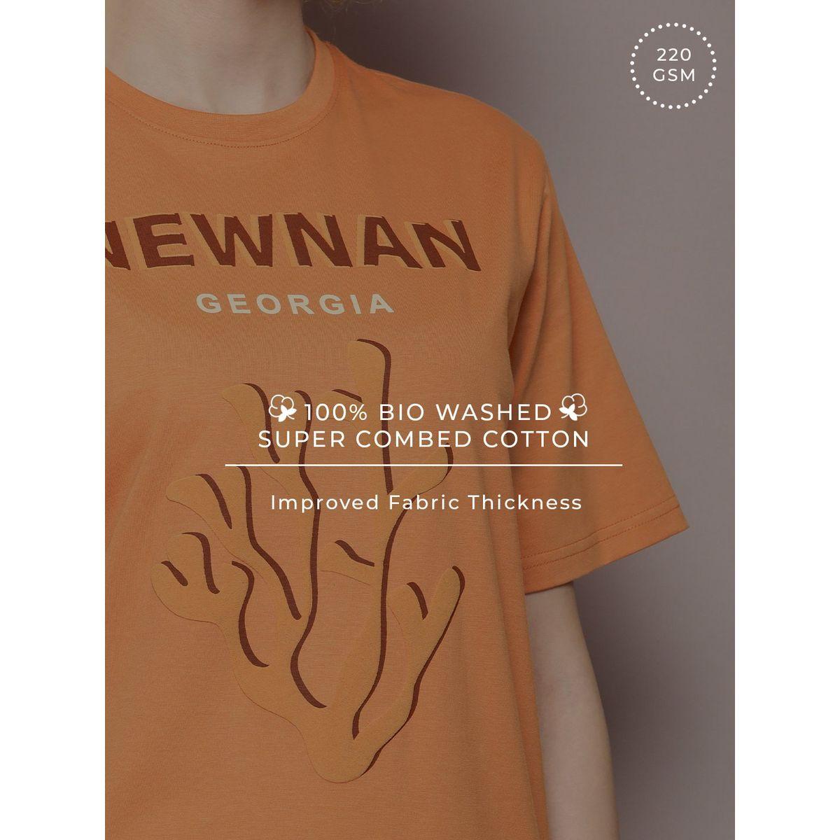 تيشيرت فضفاض مطبع بطبعة جرافيك ديلينجر × ستايلي-women-clothing-tshirts-image-6