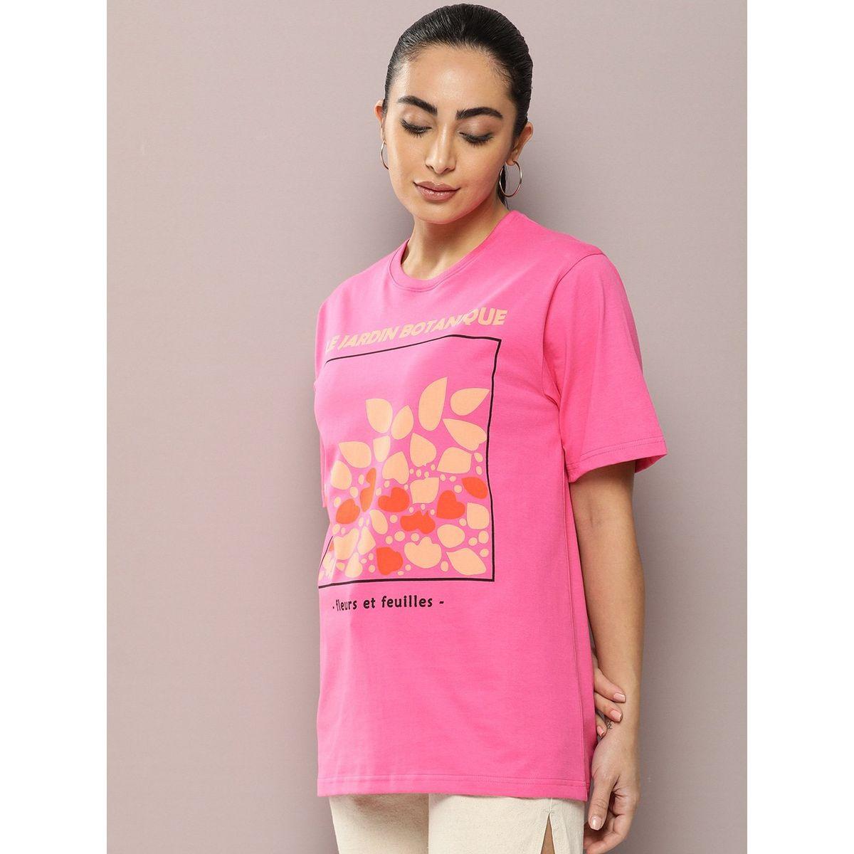 تيشيرت فضفاض مطبع بطبعة جرافيك ديلينجر × ستايلي-women-clothing-tshirts-image-3