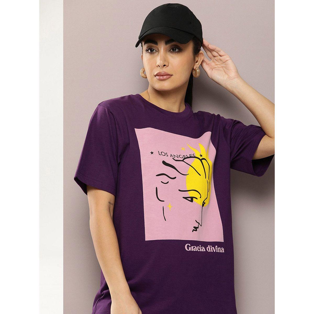 Dillinger X Styli  Oversized Girl Graphic Combed Cotton T-Shirt-women-clothing-tshirts-image-1