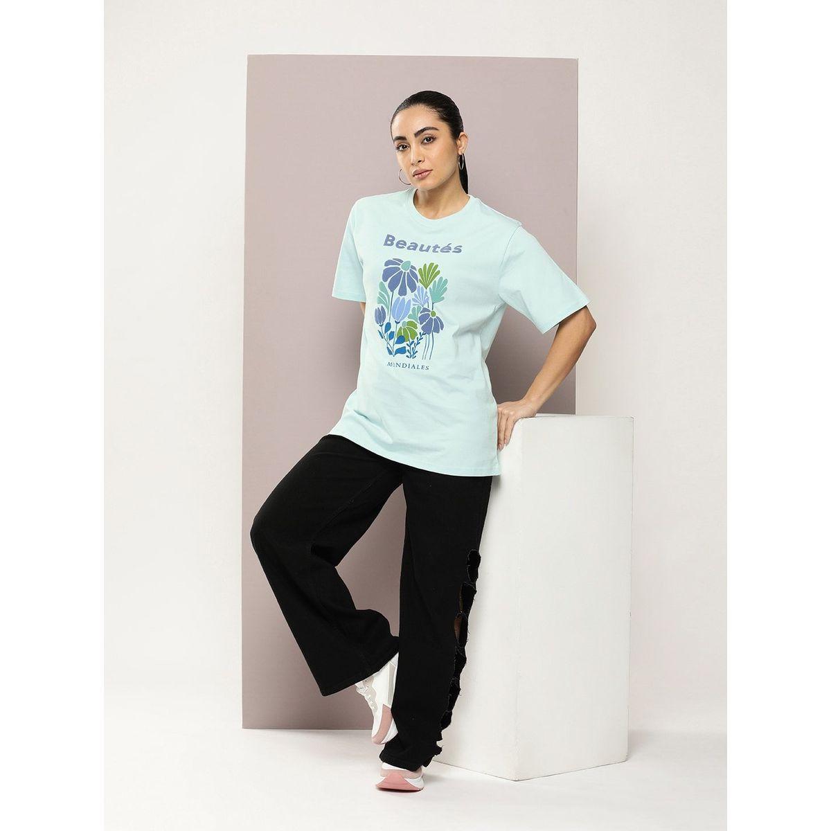 Dillinger X Styli  Oversized Beautes Embossed Print T-Shirt-women-clothing-tshirts-image-5