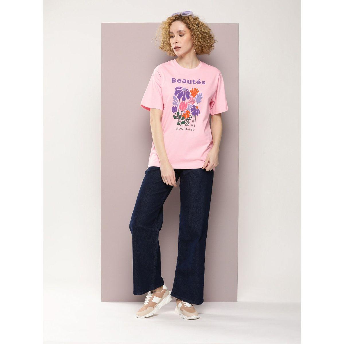 Dillinger X Styli  Oversized Beautes Embossed Print T-Shirt-women-clothing-tshirts-image-5
