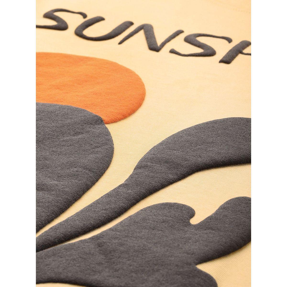 تيشيرت فضفاض مطبع بطبعة بارزة ديلينجر × ستايلي-women-clothing-tshirts-image-2