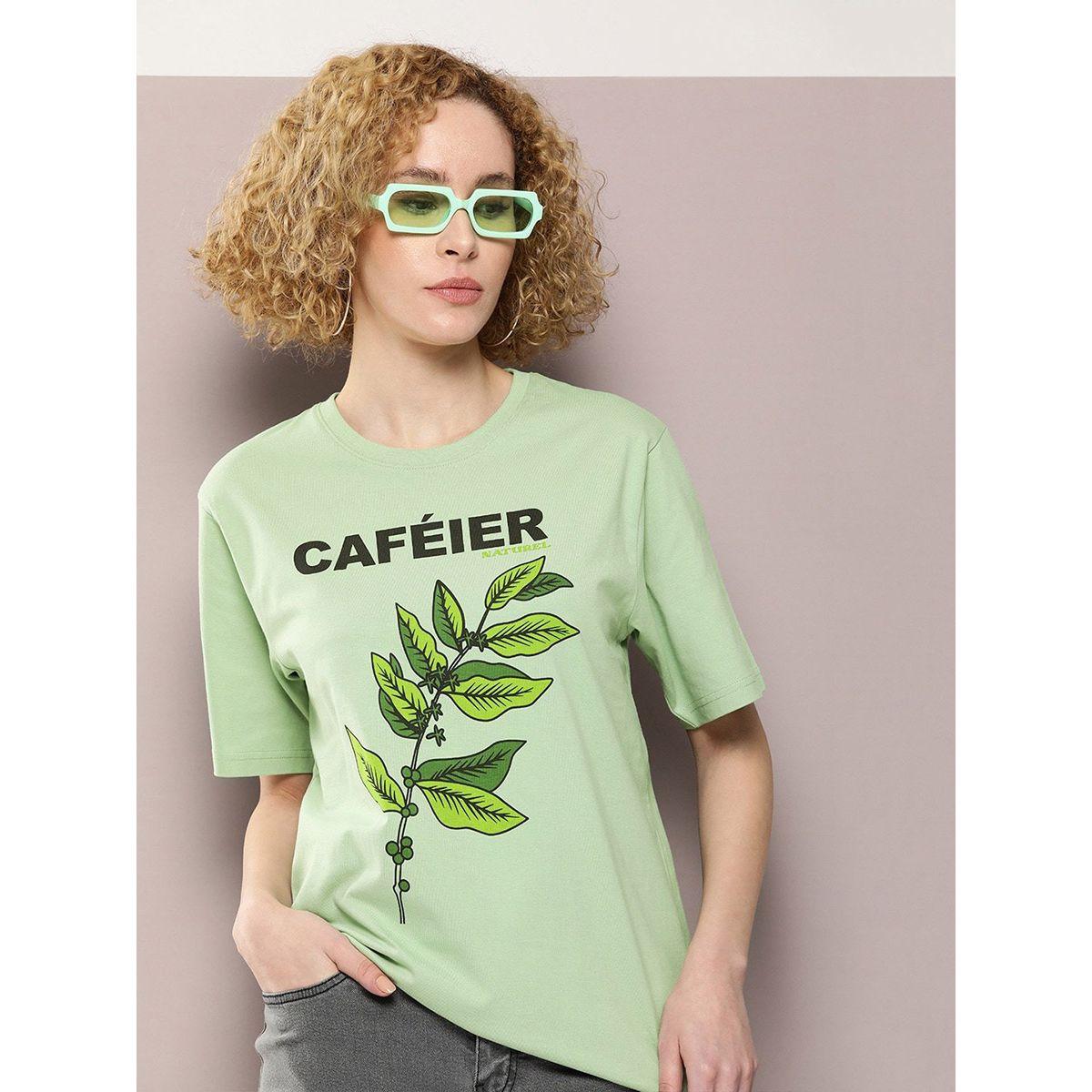 Dillinger X Styli  Oversized Cafeier Graphic Print T-Shirt-women-clothing-tshirts-image-1
