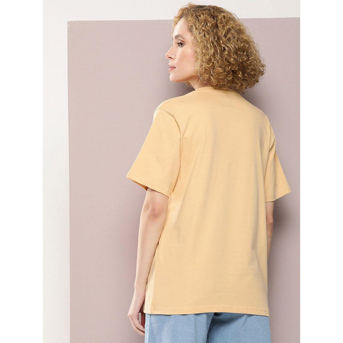 Dillinger X Styli  Oversized L'art Vient Graphic Print T-Shirt-women-clothing-tshirts-image-4