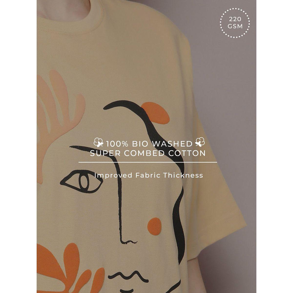 Dillinger X Styli  Oversized L'art Vient Graphic Print T-Shirt-women-clothing-tshirts-image-6