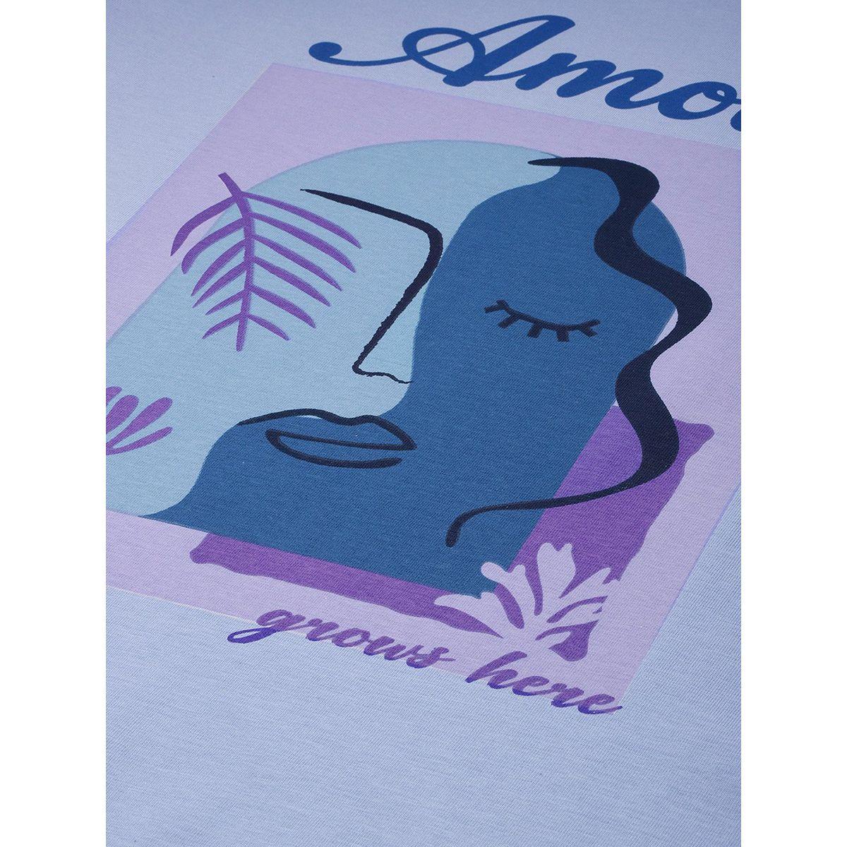 Dillinger X Styli  Oversized Amour Graphic Print T-Shirt-women-clothing-tshirts-image-2