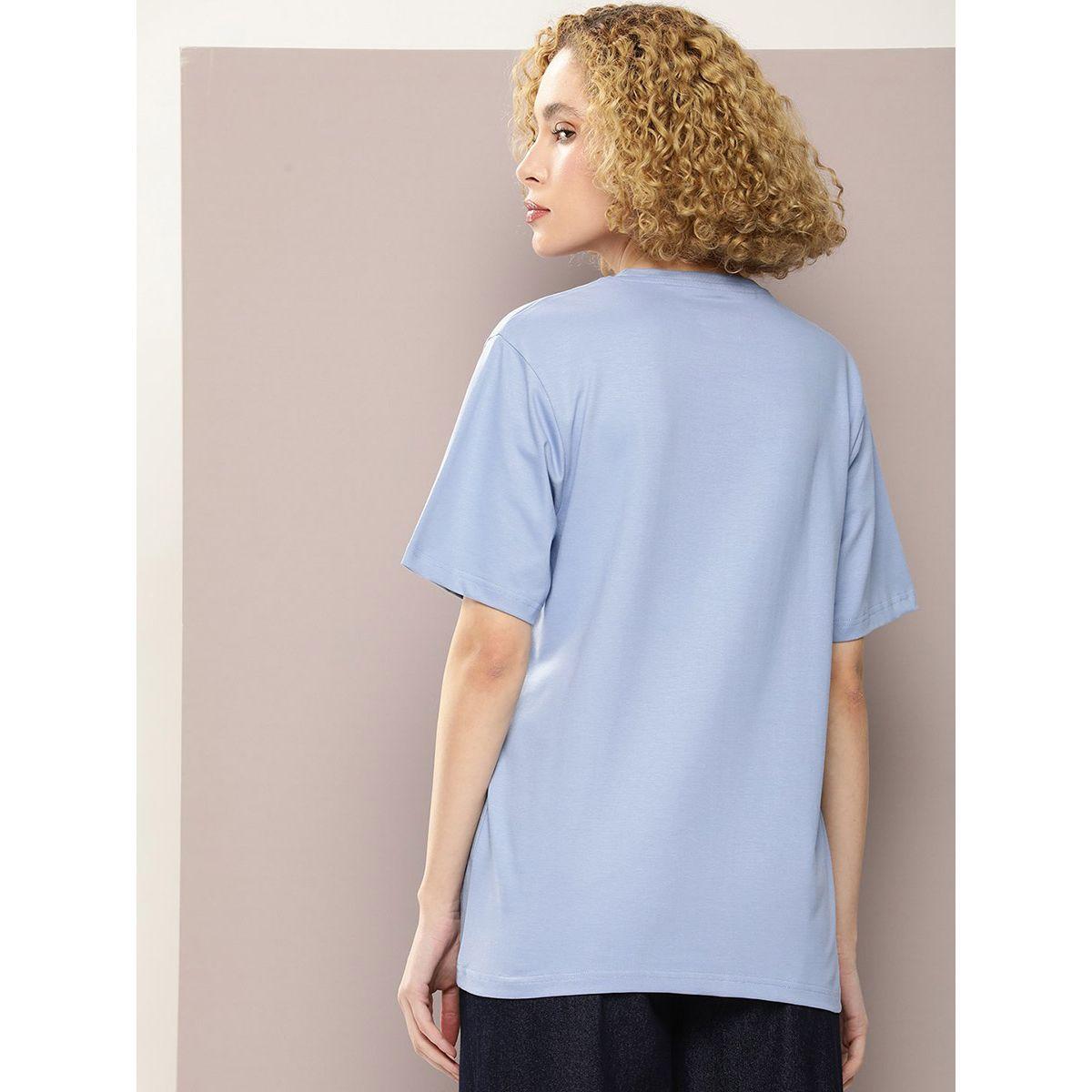 تيشيرت فضفاض مطبع بطبعة جرافيك ديلينجر × ستايلي-women-clothing-tshirts-image-4