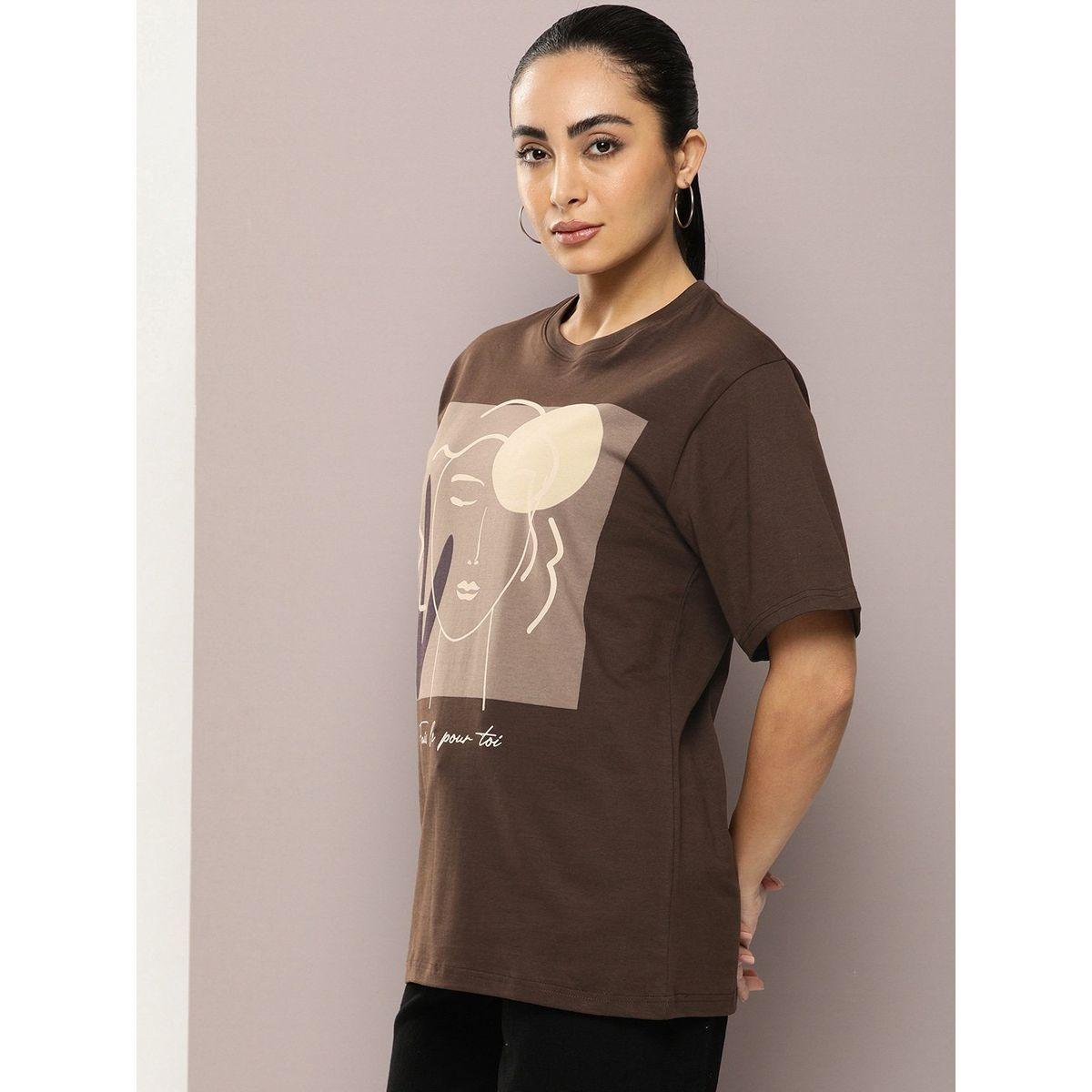 تيشيرت فضفاض مطبع بطبعة جرافيك ديلينجر × ستايلي-women-clothing-tshirts-image-3