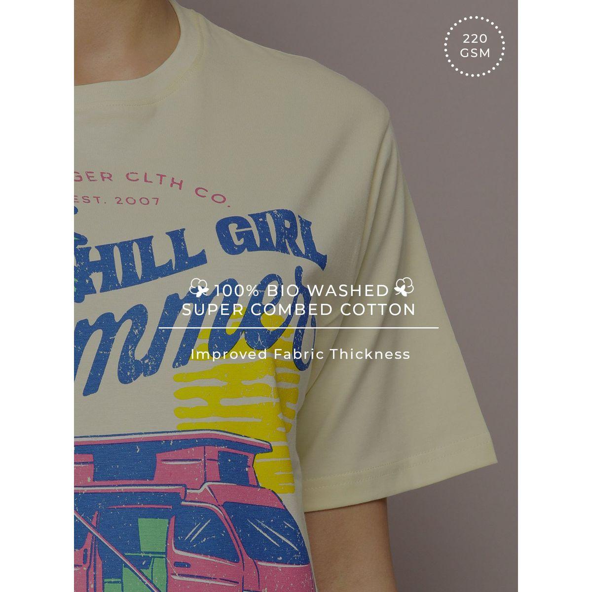 Dillinger X Styli  Oversized Chill Girl Graphic Print T-Shirt-women-clothing-tshirts-image-6