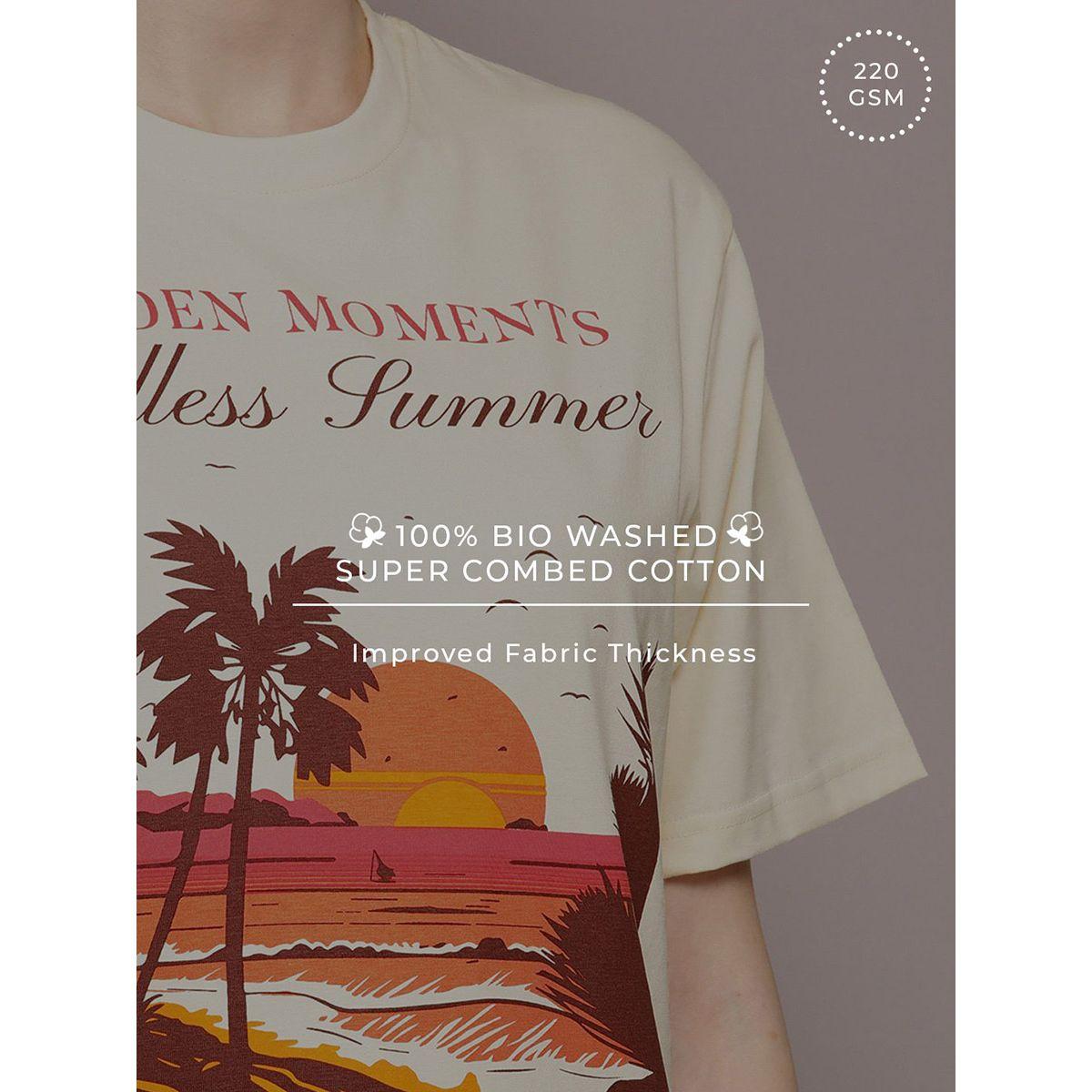 تيشيرت فضفاض مطبع بطبعة جرافيك ديلينجر × ستايلي-women-clothing-tshirts-image-6