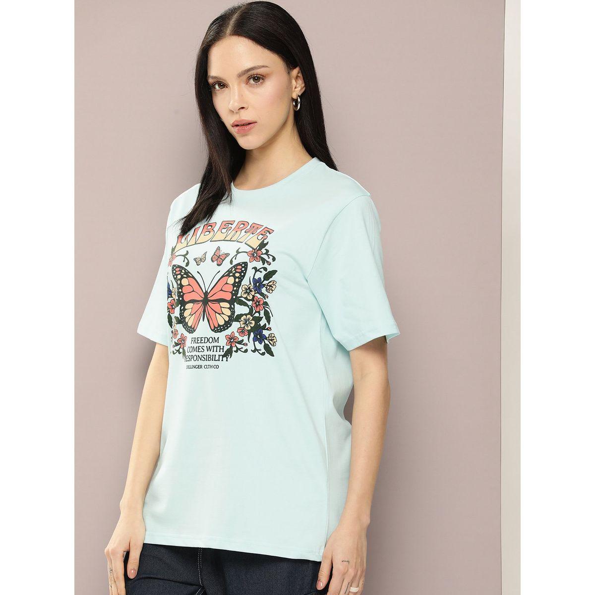 Dillinger X Styli  Oversized Butterfly Graphic Print Longline T-Shirt-women-clothing-tshirts-image-3