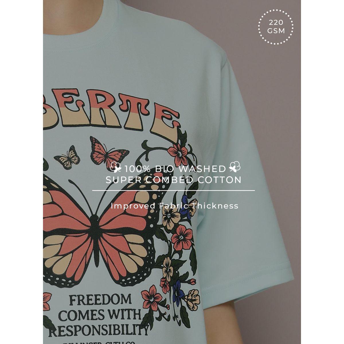 تيشيرت فضفاض مطبع بطبعة جرافيك ديلينجر × ستايلي-women-clothing-tshirts-image-6