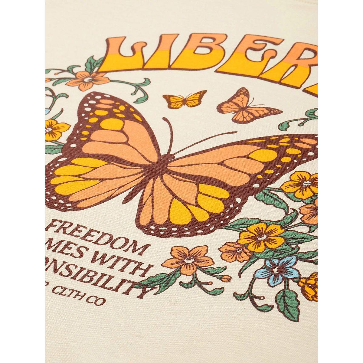 Dillinger X Styli  Oversized Butterfly Graphic Print T-Shirt-women-clothing-tshirts-image-2