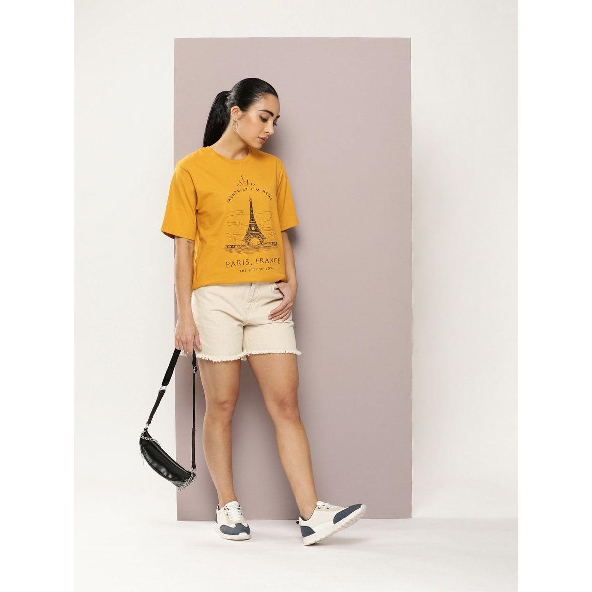 تيشيرت فضفاض مطبع بطبعة جرافيك ديلينجر × ستايلي-women-clothing-tshirts-image-5