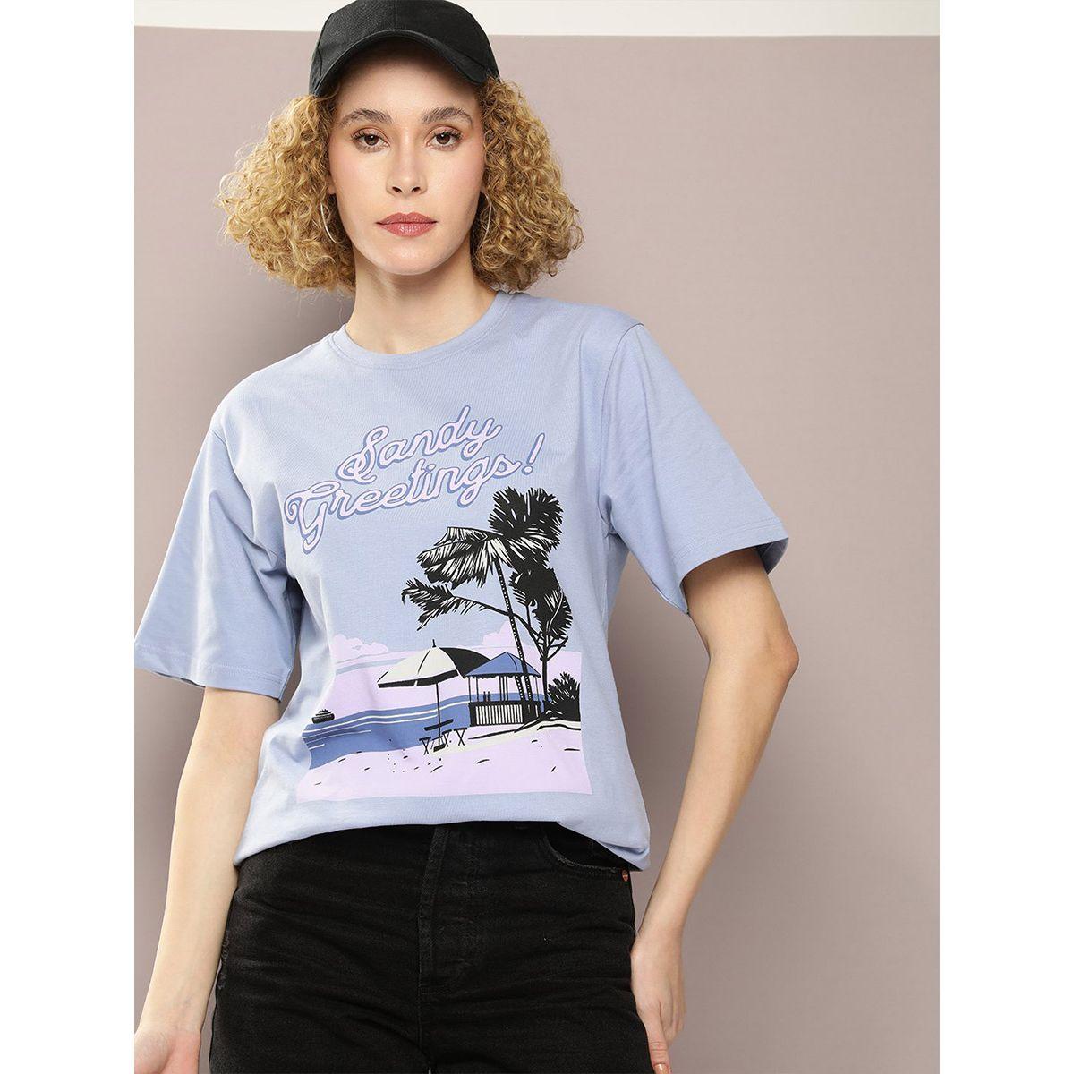 Dillinger X Styli  Oversized Sandy Graphic Print Combed Cotton T-Shirt-women-clothing-tshirts-image-1