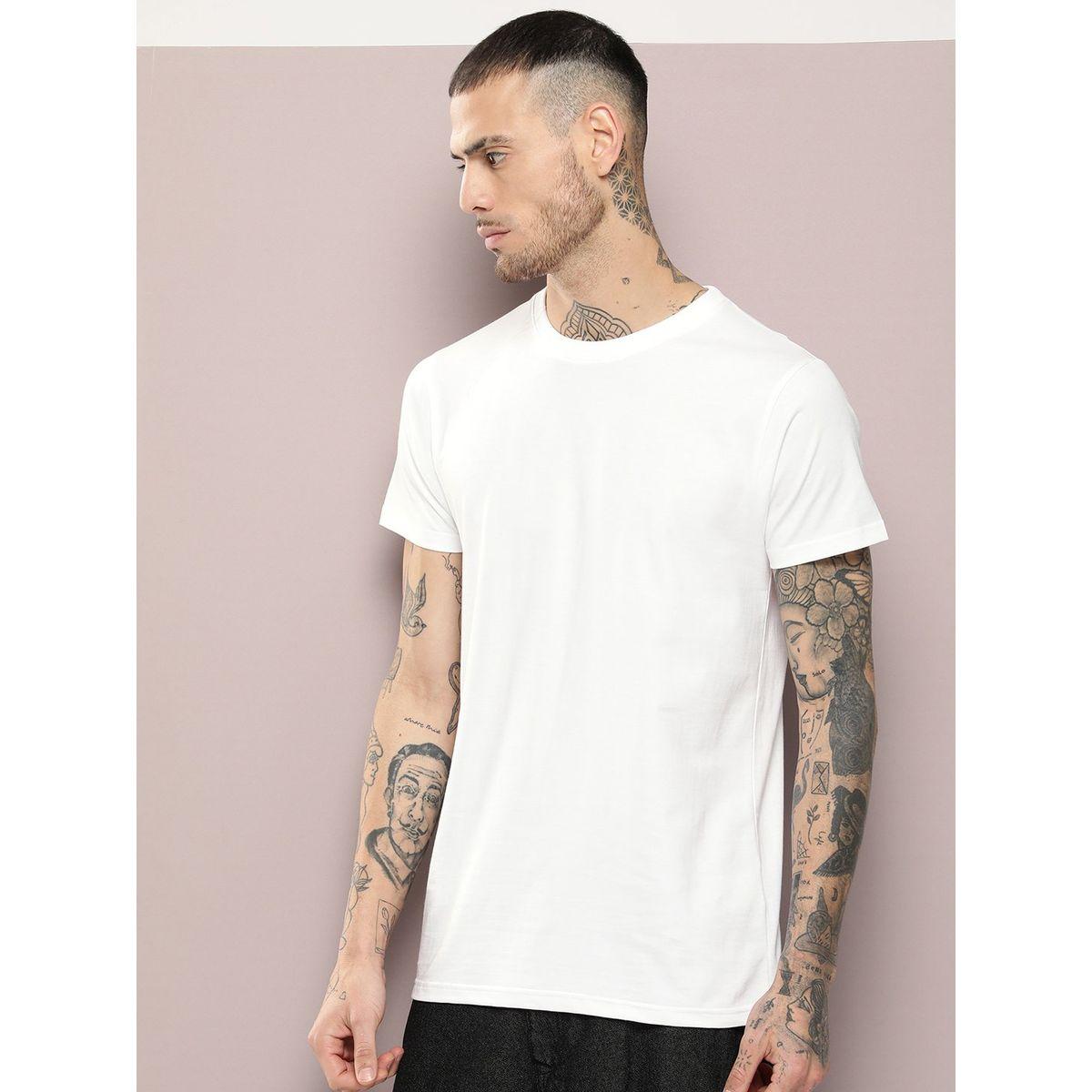 تيشيرت قطن سادة بقصة عادية ديلينجر × ستايلي-men-clothing-tshirtsandpolos-tshirts-image-1