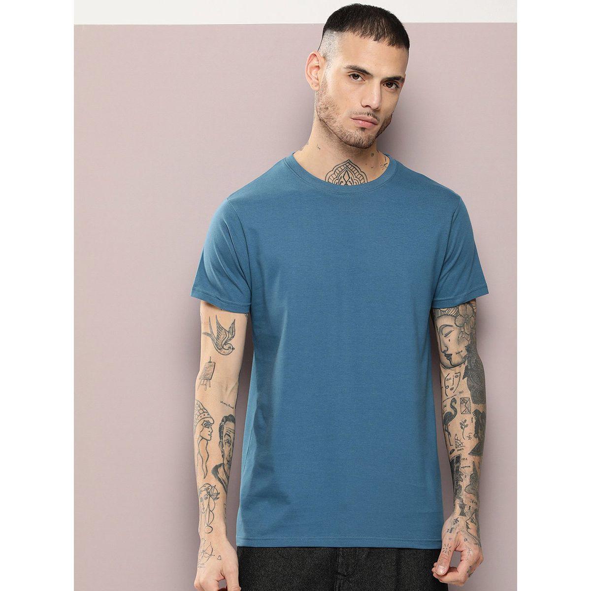 تيشيرت قطن سادة بقصة عادية ديلينجر × ستايلي-men-clothing-tshirtsandpolos-tshirts-image-1