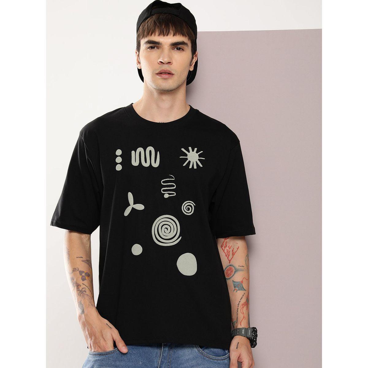 تيشيرت فضفاض مطبع بطبعة جرافيك ديلينجر × ستايلي-men-clothing-tshirtsandpolos-tshirts-image-1