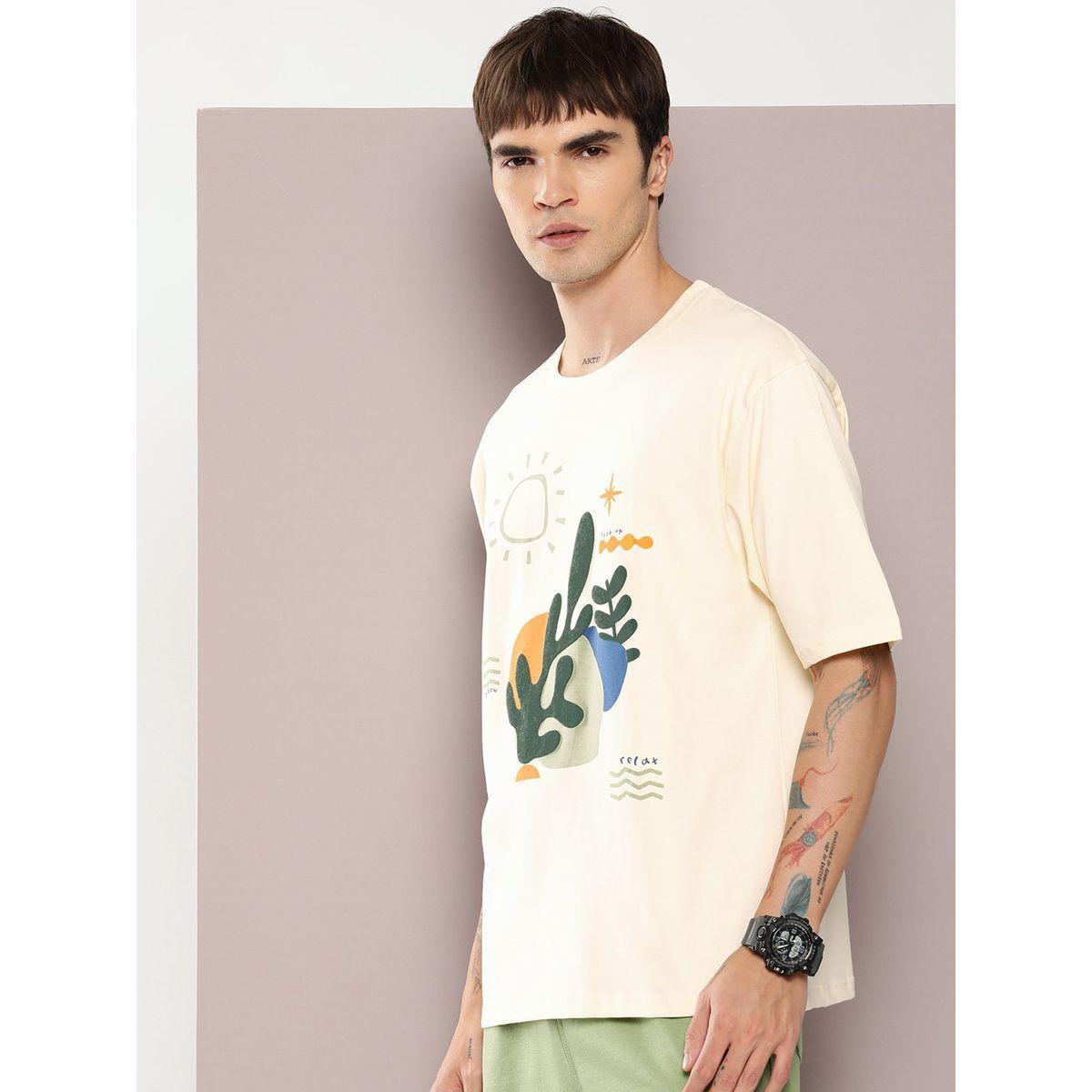 تيشيرت فضفاض مطبع بطبعة جرافيك ديلينجر × ستايلي-men-clothing-tshirtsandpolos-tshirts-image-1