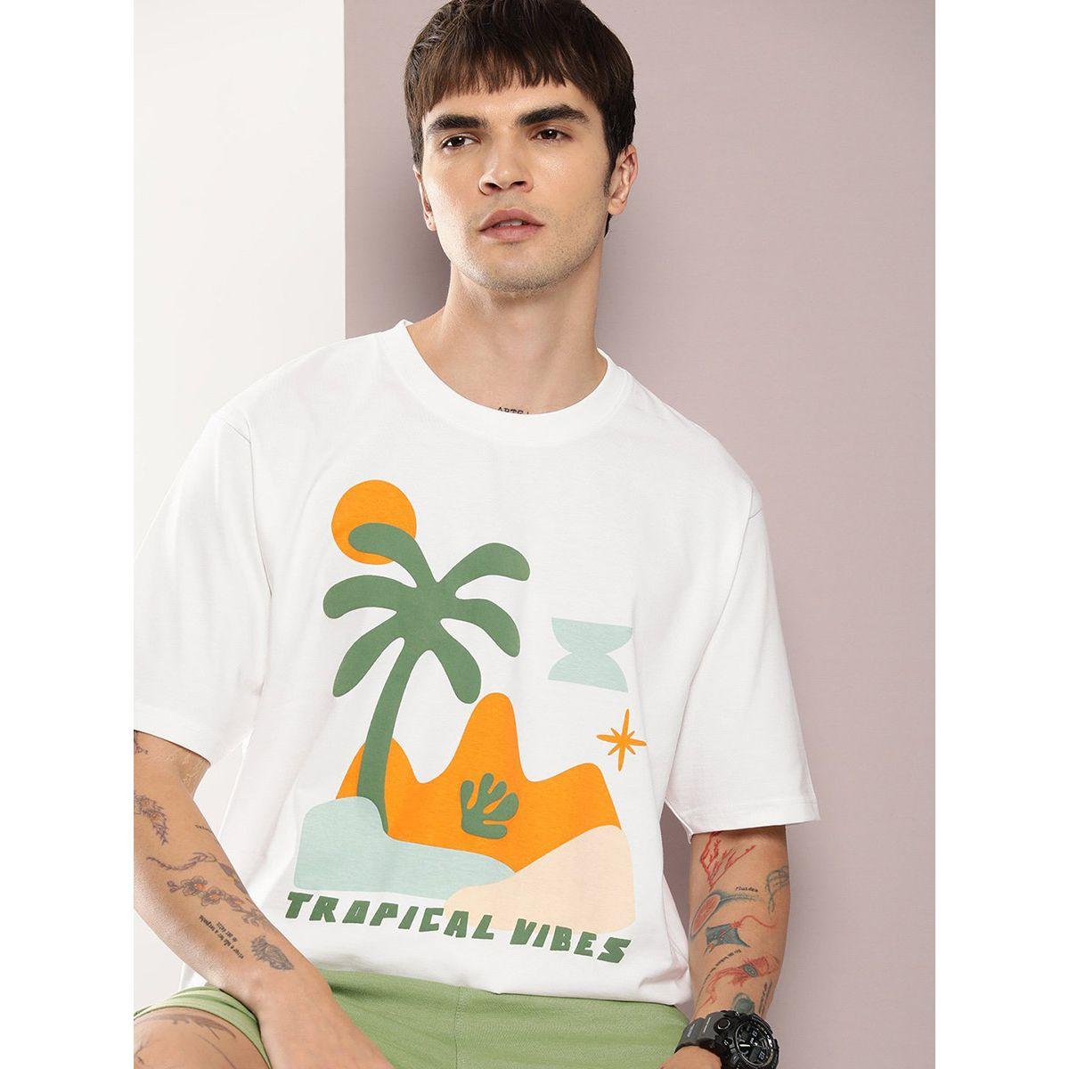 تيشيرت فضفاض مطبع بطبعة جرافيك ديلينجر × ستايلي-men-clothing-tshirtsandpolos-tshirts-image-1