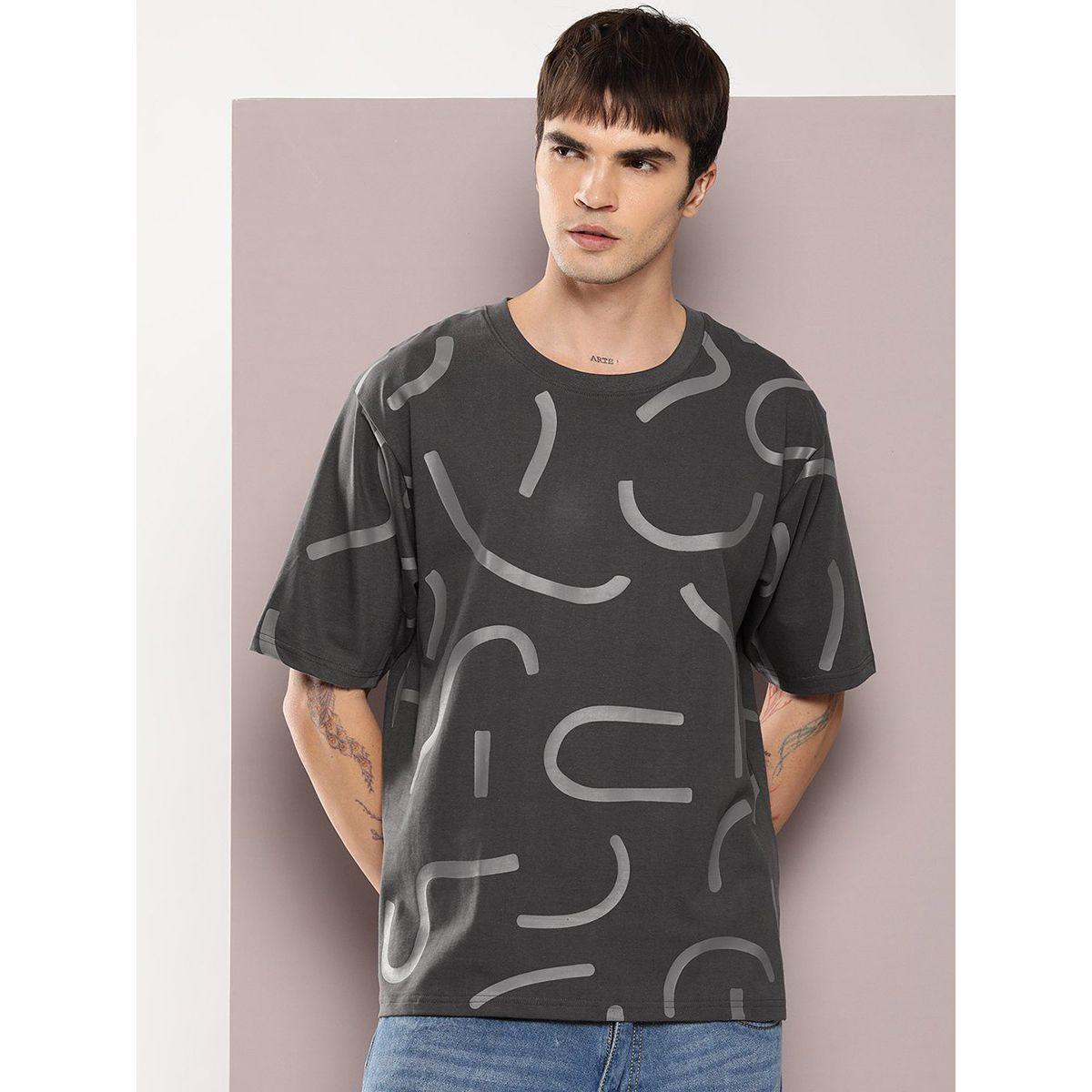 تيشيرت فضفاض مطبع بطبعة جرافيك ديلينجر × ستايلي-men-clothing-tshirtsandpolos-tshirts-image-1