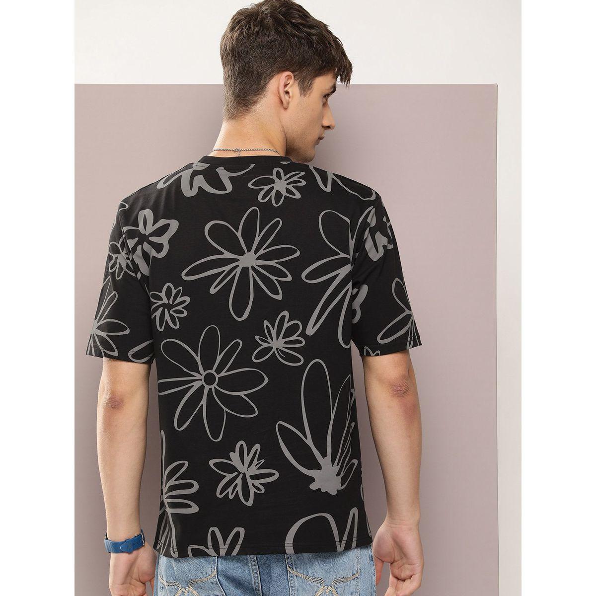 Dillinger X Styli  Flower Graphic Print Oversized T-Shirt-men-clothing-tshirtsandpolos-tshirts-image-3