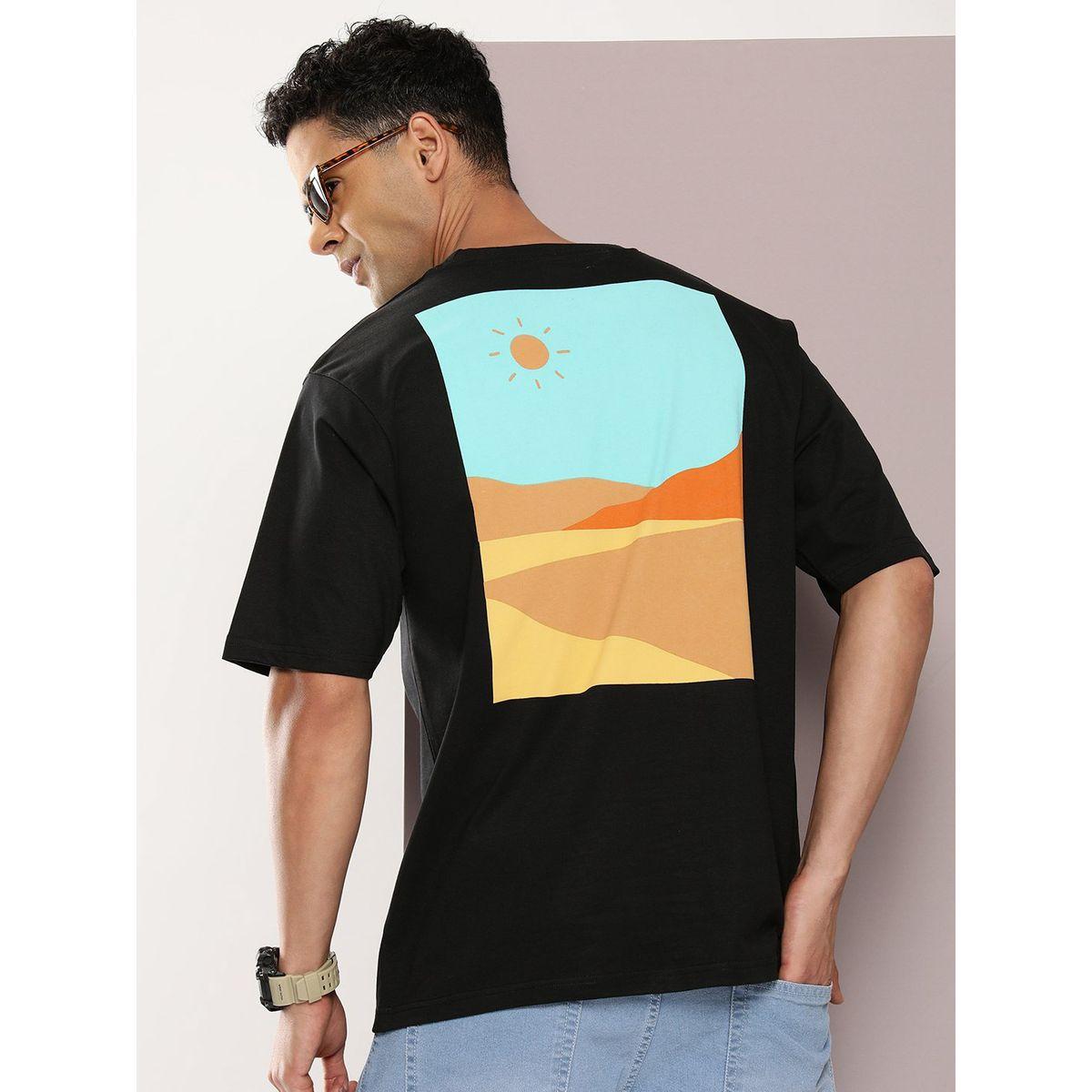 تيشيرت فضفاض مطبع بطبعة جرافيك ديلينجر × ستايلي-men-clothing-tshirtsandpolos-tshirts-image-1