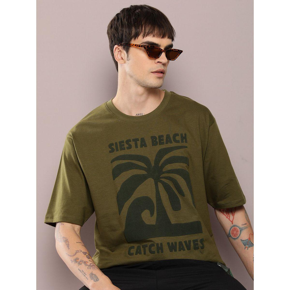 تيشيرت فضفاض مطبع بطبعة جرافيك ديلينجر × ستايلي-men-clothing-tshirtsandpolos-tshirts-image-1