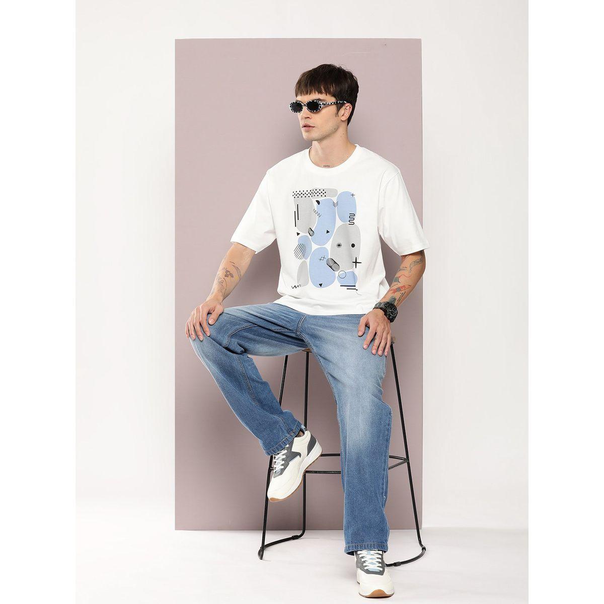 تيشيرت فضفاض مطبع بطبعة جرافيك ديلينجر × ستايلي-men-clothing-tshirtsandpolos-tshirts-image-4
