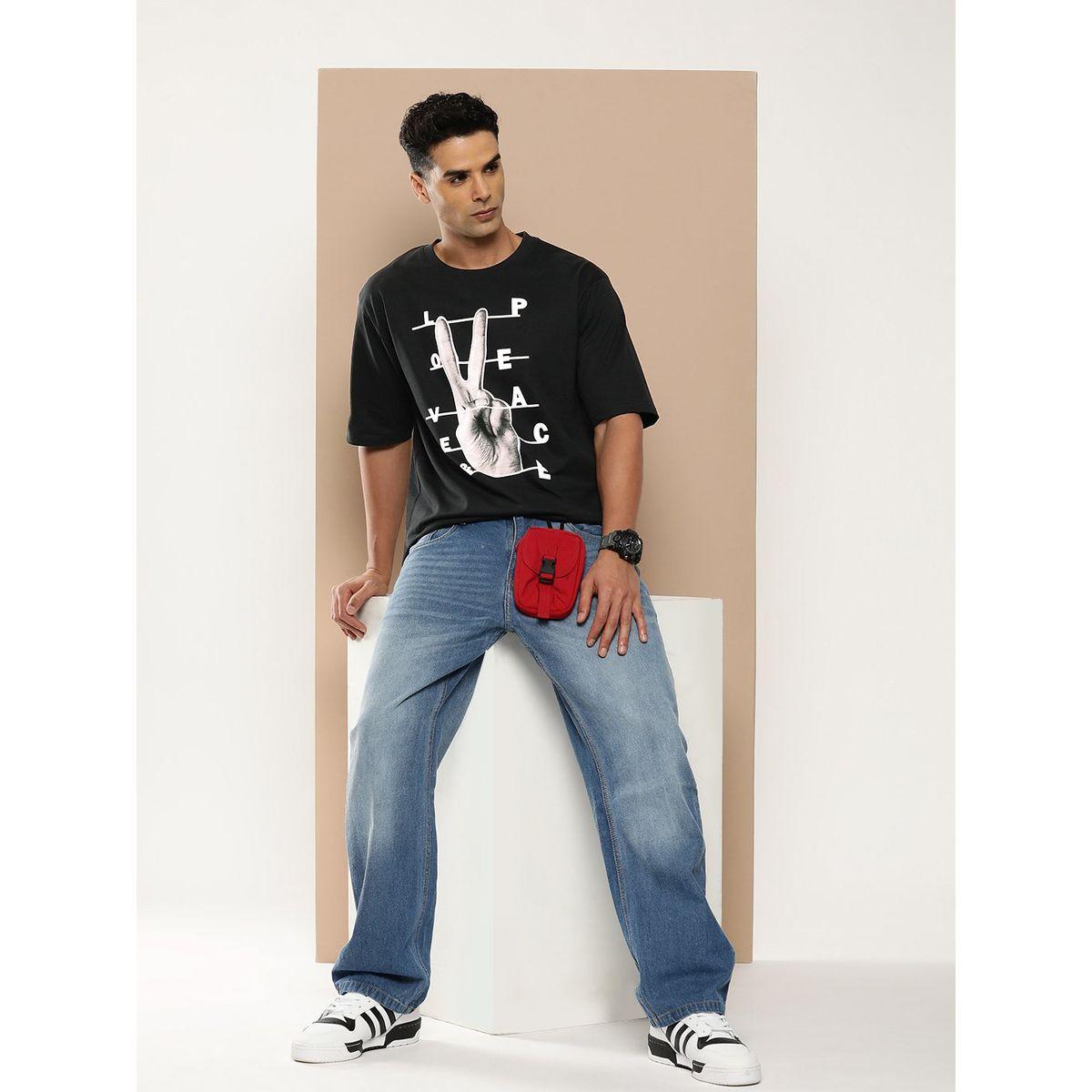 Difference of Opinion X Styli  Oversized Love Peace Graphic Print T-Shirt-men-clothing-tshirtsandpolos-tshirts-image-4