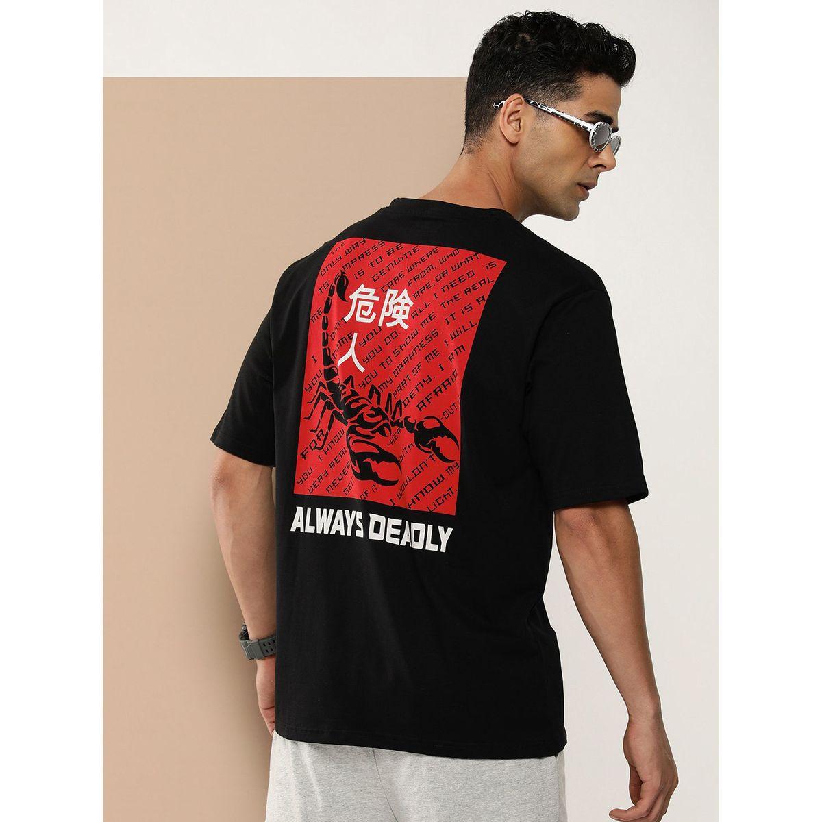 Difference of Opinion X Styli  Oversized Scorpion Graphic Print T-Shirt-men-clothing-tshirtsandpolos-tshirts-image-1