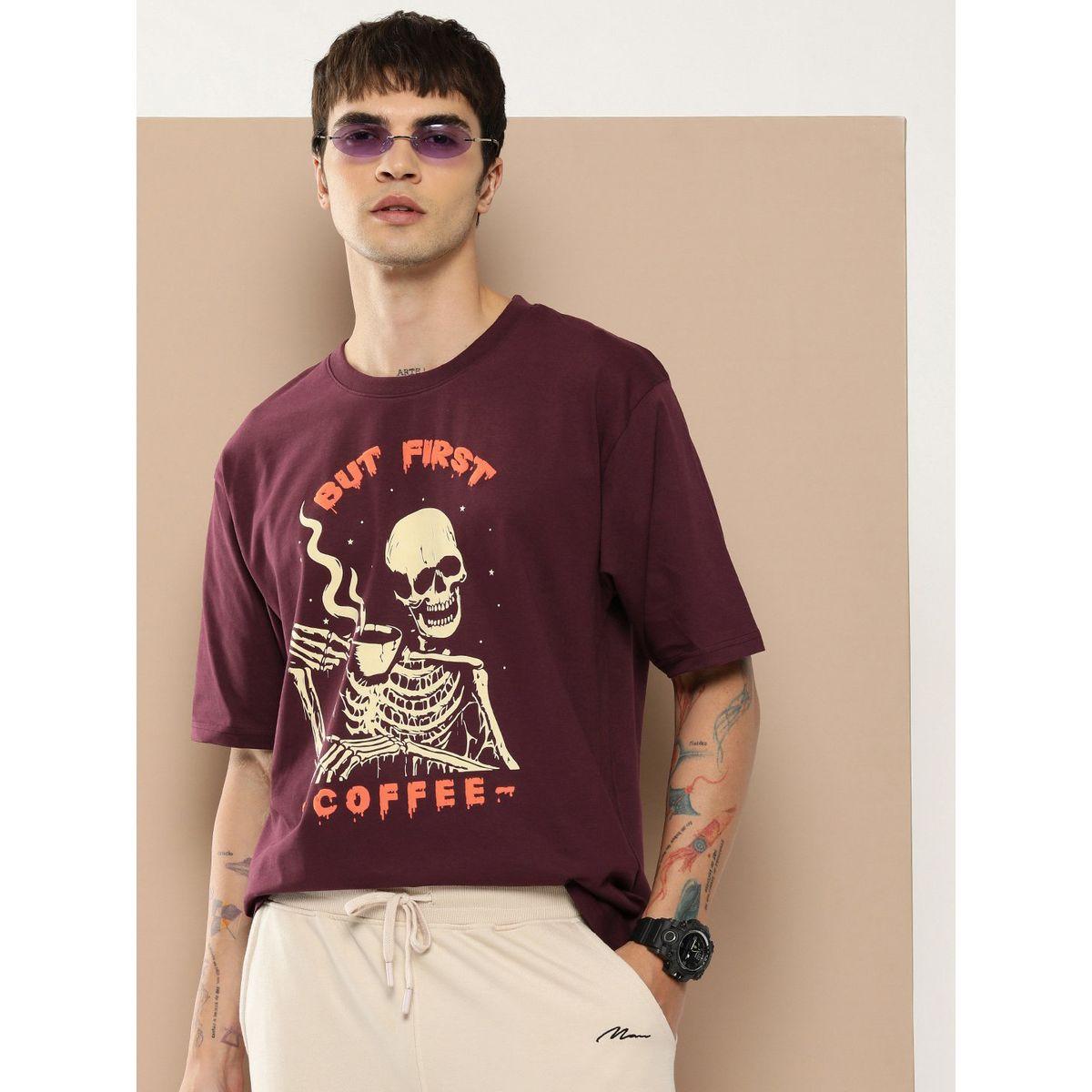 تيشيرت فضفاض مطبع بطبعة جرافيك ديفيرنس أوف أوبينيون × ستايلي-men-clothing-tshirtsandpolos-tshirts-image-1