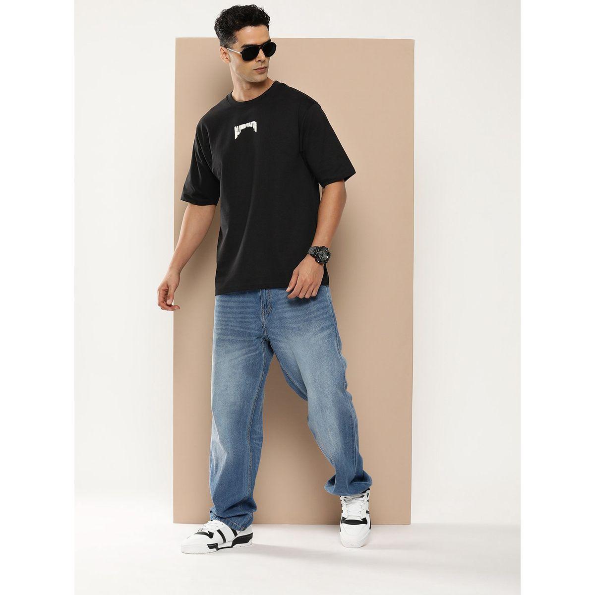 تيشيرت فضفاض باكتاف منخفضة وطبعة جرافيك ديفيرنس أوف أوبينيون × ستايلي-men-clothing-tshirtsandpolos-tshirts-image-4