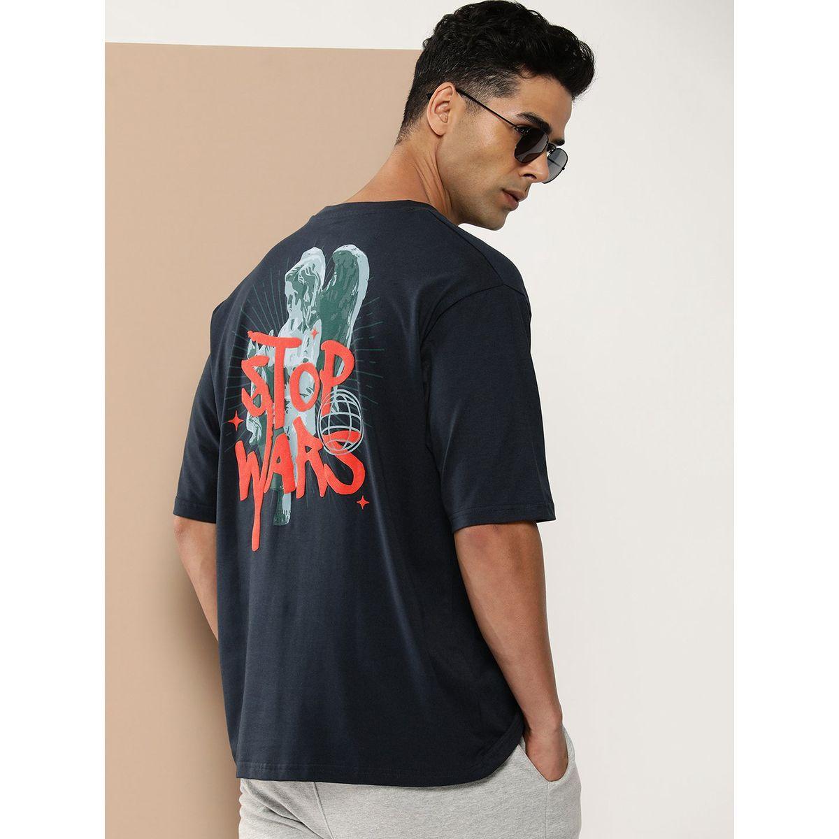 تيشيرت فضفاض مطبع بطبعة جرافيك ديفيرنس أوف أوبينيون × ستايلي-men-clothing-tshirtsandpolos-tshirts-image-1