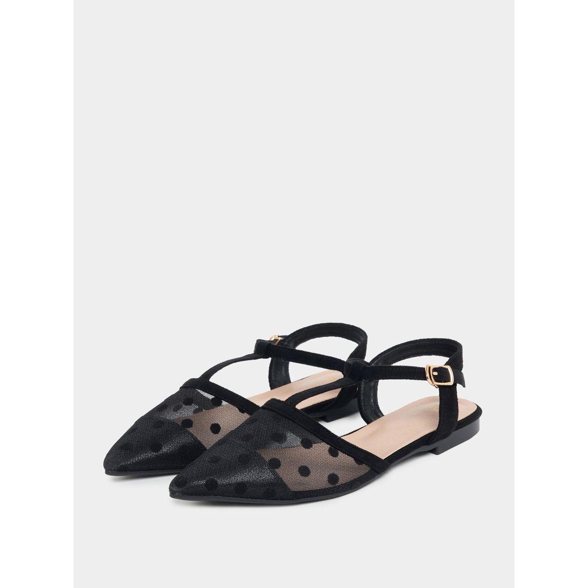 Styli Ankle Strap Flocked Flat Shoes-women-shoes-loafersandmoccasins-image-2