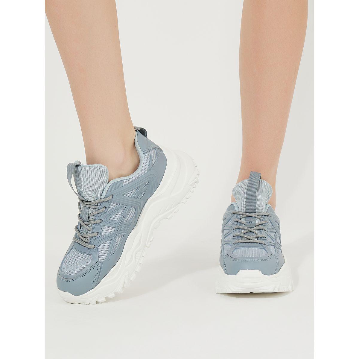 Styli Textured Web Design Chunky Sneakers-women-shoes-sneakers-image-1