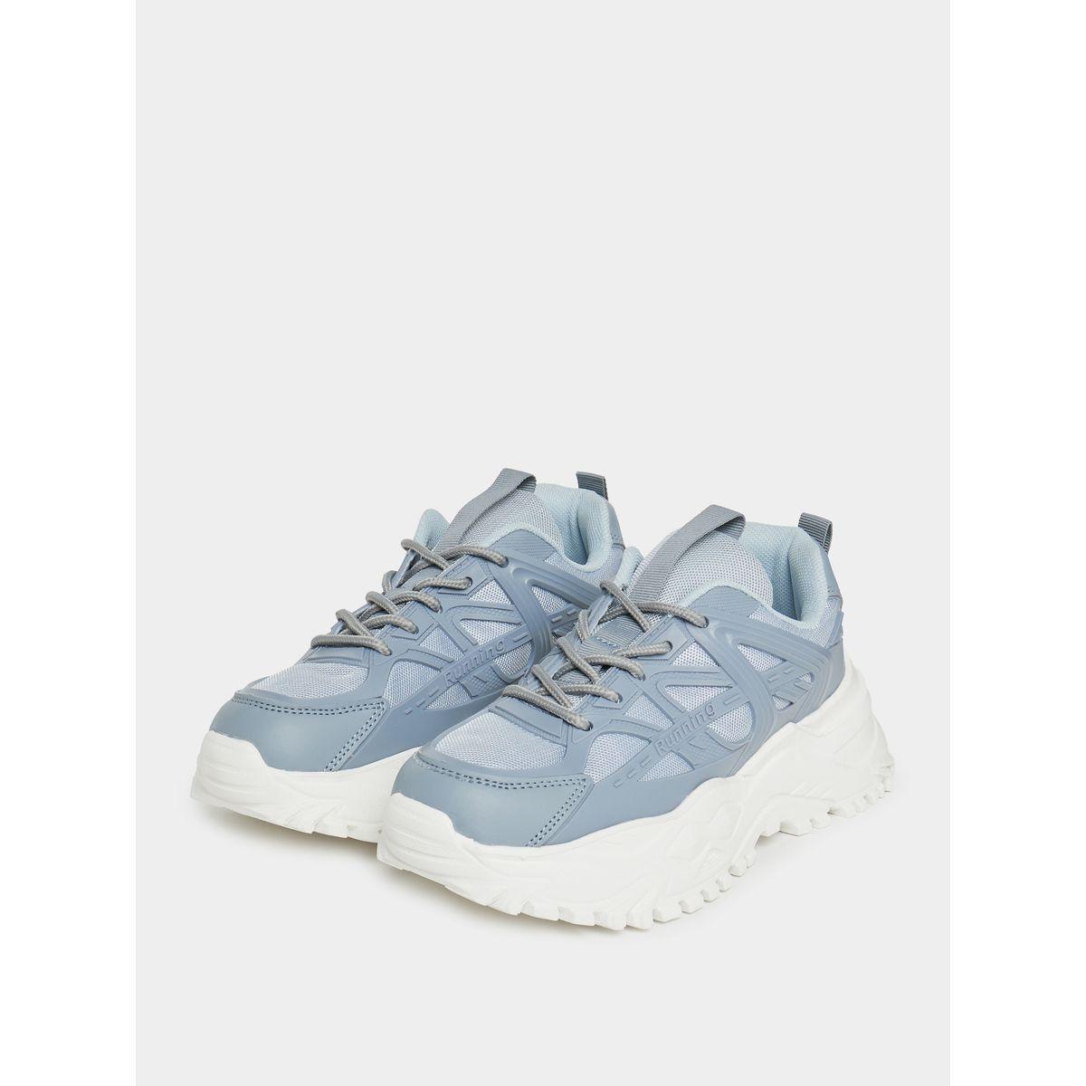 Styli Textured Web Design Chunky Sneakers-women-shoes-sneakers-image-3