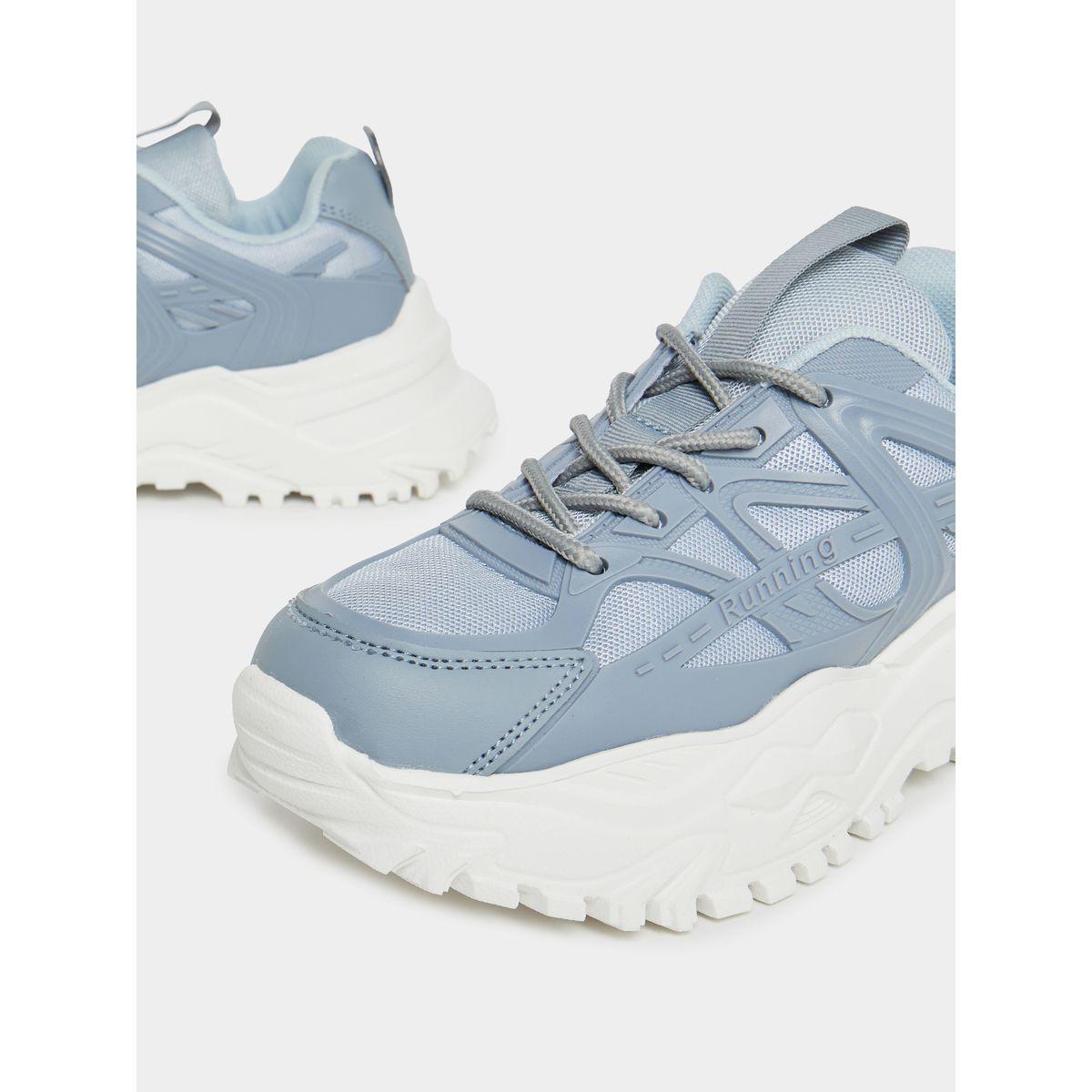 Styli Textured Web Design Chunky Sneakers-women-shoes-sneakers-image-4