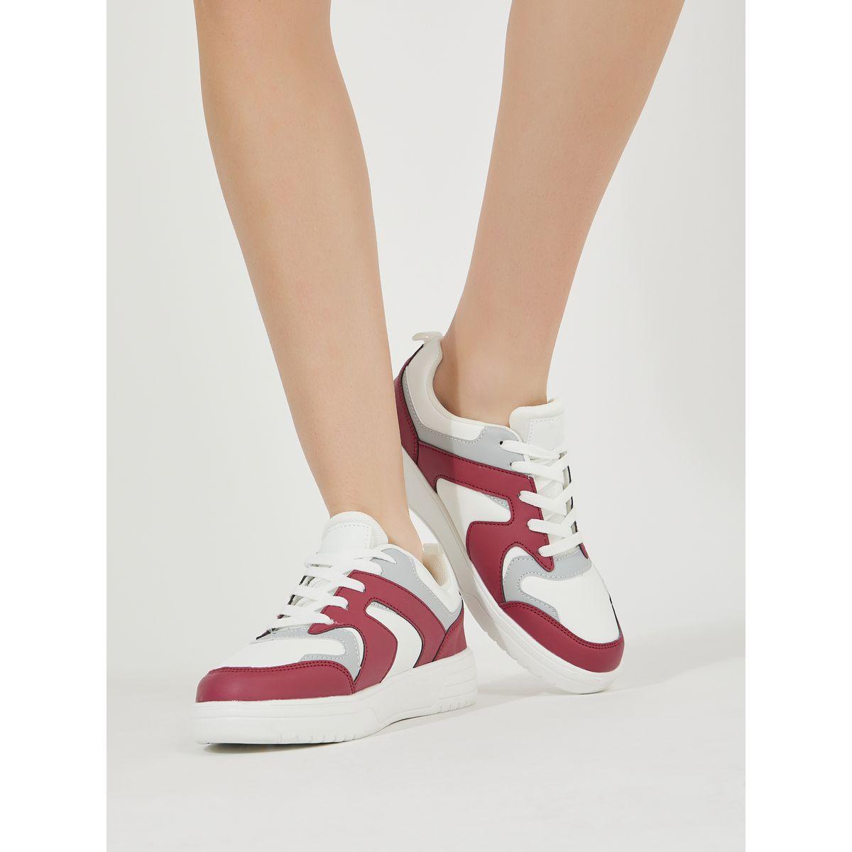 Styli Color Block Lace Up Sneakers-women-shoes-sneakers-image-1