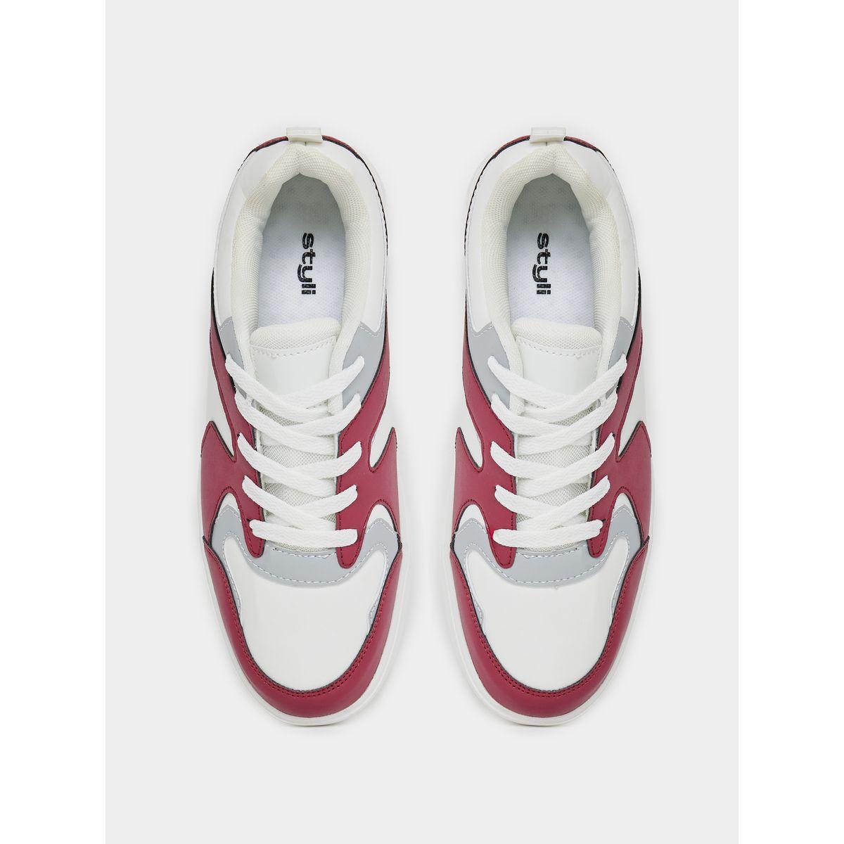 Styli Color Block Lace Up Sneakers-women-shoes-sneakers-image-6
