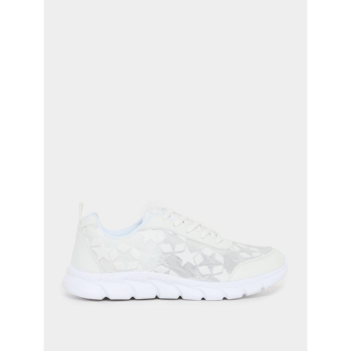 Styli Printed Mesh Lace- Up Sneakers-women-shoes-sneakers-image-1