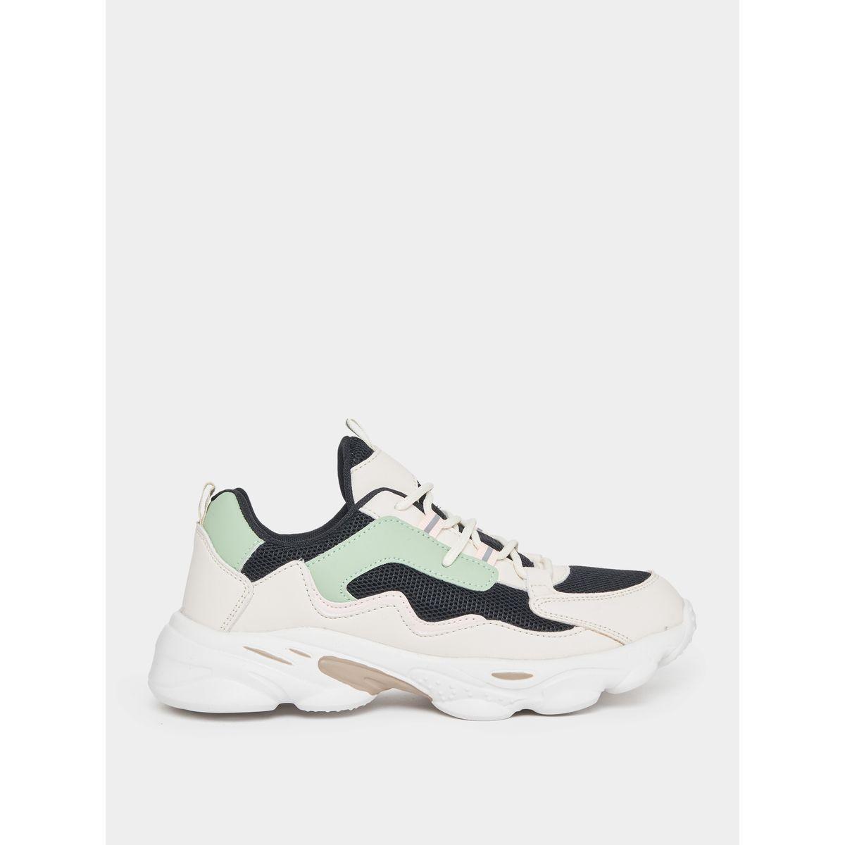 Styli Color Block Lace Up Chunky Sneakers-women-shoes-sneakers-image-2