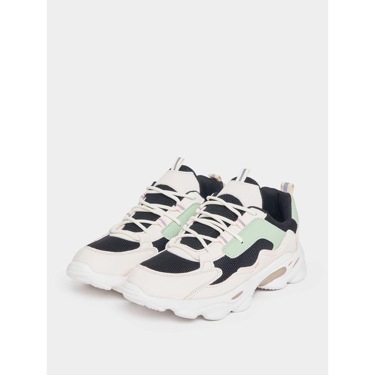 Styli Color Block Lace Up Chunky Sneakers-women-shoes-sneakers-image-3