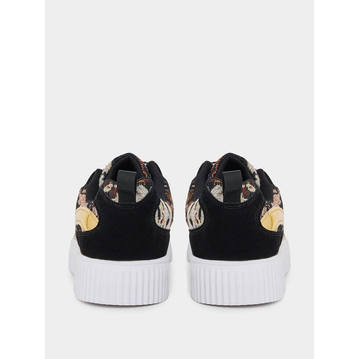Styli Retro Weave Design Lace Up Sneakers-women-shoes-sneakers-image-4