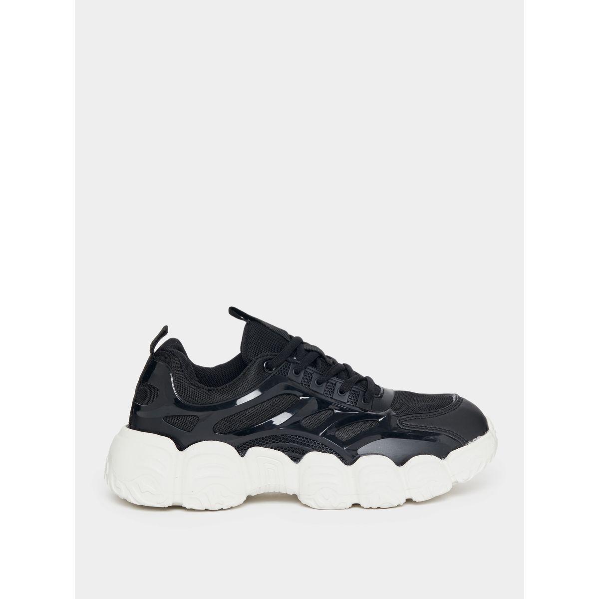 حذاء سنيكرز بتفاصيل بارزة الملمس مع اربطة-women-shoes-sneakers-image-2