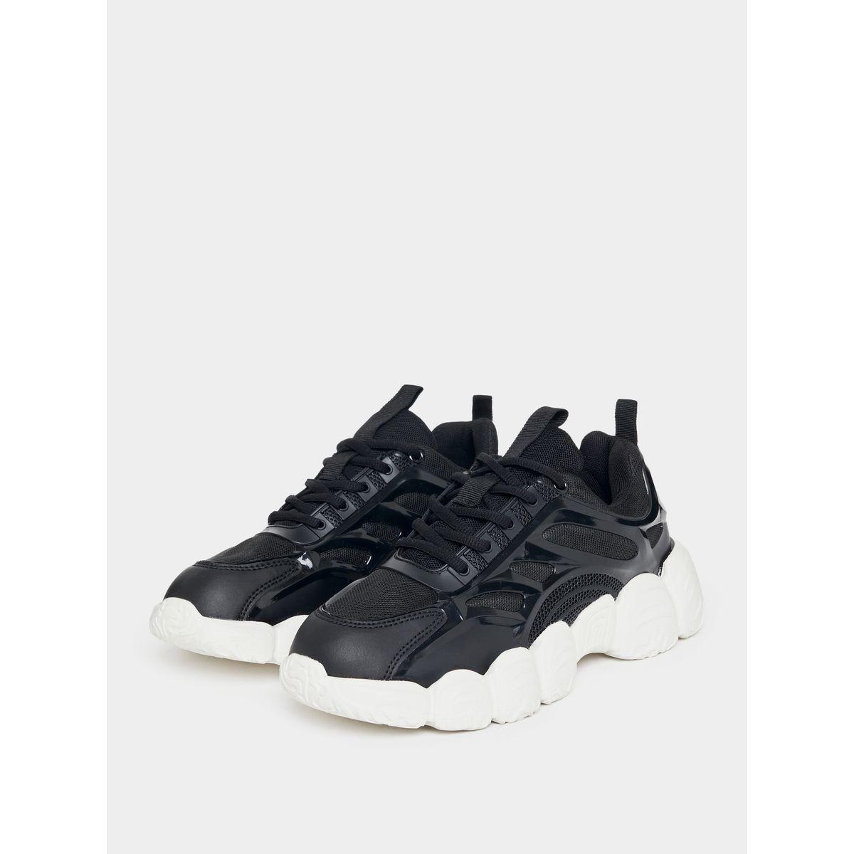 Styli Textured Lace Up Sneakers-women-shoes-sneakers-image-3