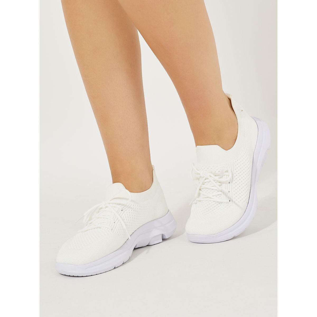 Styli Mesh Ankle Sock Design Sneakers-women-shoes-sneakers-image-1