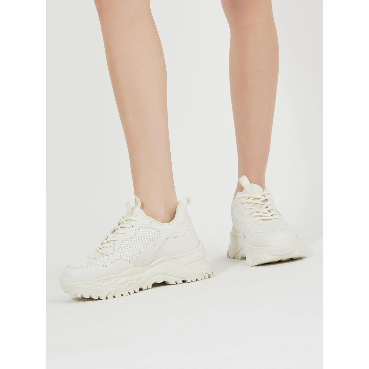 Styli Textured Chunky Sole Sneakers-women-shoes-sneakers-image-1