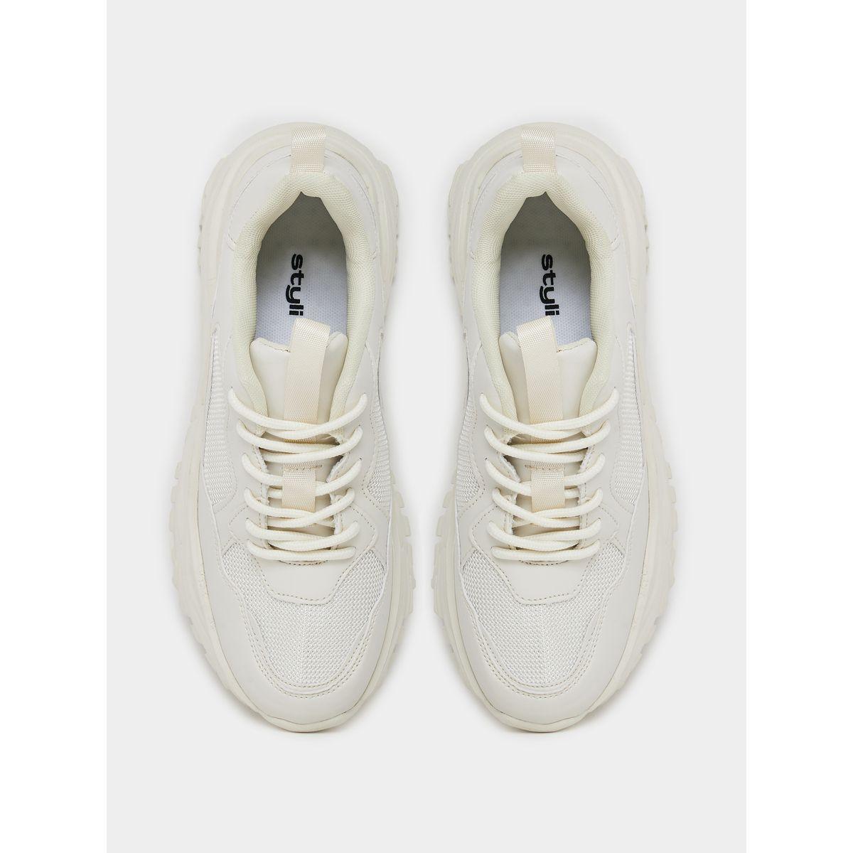 Styli Textured Chunky Sole Sneakers-women-shoes-sneakers-image-6