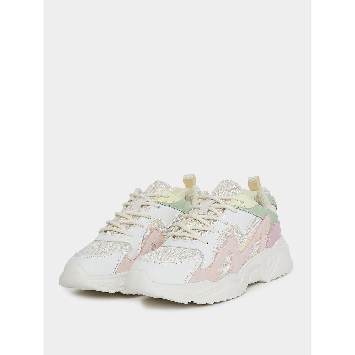 Styli Color Block Textured Chunky Sneakers-women-shoes-sneakers-image-2